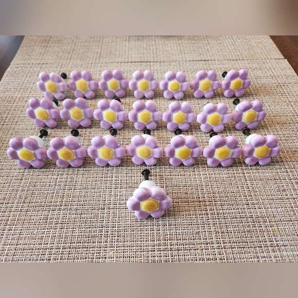 Other - Purple Eclectic Flower Shaped Cabinet Knobs 22